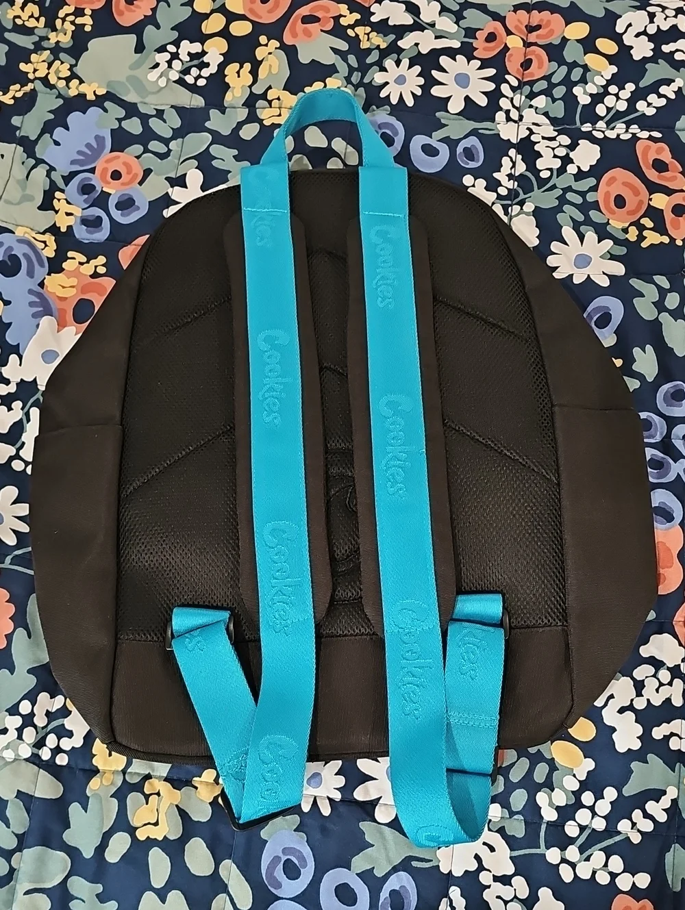 Cookies Smell Proof Black Backpack with Blue Accents
